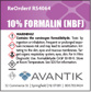 Reagent Label - 10% Formalin - Each