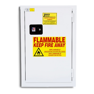 12 Gal Flammable Storage Cabinet - WHITE