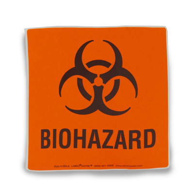 Biohazard Waste Label - 6"x6"