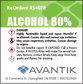 Reagent Label - 80% Alcohol - Each
